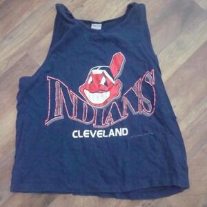 CLEVELAND INDIANS TANK TOP 1995 L/XL VINTAGE SHIRT 00S Y2K G6